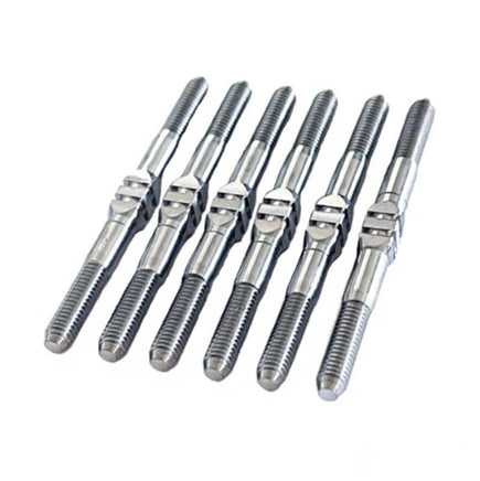 Whitz Racing - Team Associated B6.2 / B6.2D - HyperMax 3.5mm Titanium Turnbuckle Kit, Natural - Hobby Recreation Products
