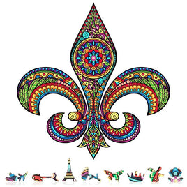 ZenChalet Puzzles - Fleur De Lis Wooden Puzzle, 550 Pcs - Hobby Recreation Products