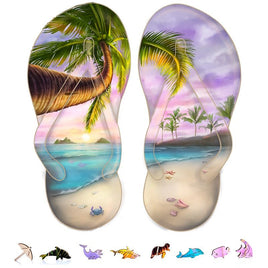 ZenChalet Puzzles - Flip Flops Wooden Puzzle, 200 Pcs - Hobby Recreation Products