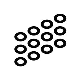 1UP Racing - 3x6x0.25mm Precision Aluminum Shims, Black ,12pcs - Hobby Recreation Products
