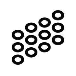 1UP Racing - 3x6x0.5mm Precision Aluminum Shims, Black, 12pcs - Hobby Recreation Products