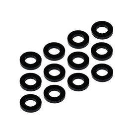 1UP Racing - 3x6x1mm Precision Aluminum Shims, Black, 12pcs - Hobby Recreation Products