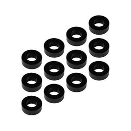 1UP Racing - 3x6x2mm Precision Aluminum Shims, Black, 12pcs - Hobby Recreation Products
