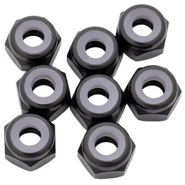 1UP Racing - 7075 Aluminum Locknuts, M3, Black, 8pcs - Hobby Recreation Products