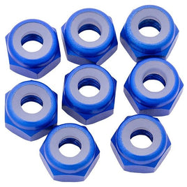 1UP Racing - 7075 Aluminum Locknuts, M3, Dark Blue, 8pcs - Hobby Recreation Products