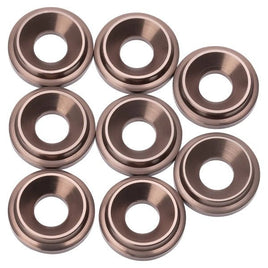 1UP Racing - 7075 LowPro Countersunk Washers, M3, Gunmetal, 8pcs - Hobby Recreation Products