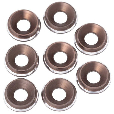 1UP Racing - 7075 LowPro Countersunk Washers, M3, Gunmetal Shine, 8pcs - Hobby Recreation Products