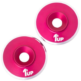 1UP Racing - 7075 LowPro Wing Washers, M3, Hot Pink Shine, 2pcs - Hobby Recreation Products