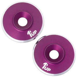 1UP Racing - 7075 LowPro Wing Washers, M3, Purple Shine, 2pcs - Hobby Recreation Products