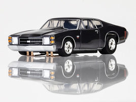 AFX Racing - 1972 SS454 Dusk Gray Metallic with Black Rally Stripes HO Scale Slot Car - Hobby Recreation Products