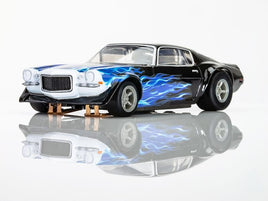 AFX Racing - 1973 Camaro Wildfire, Black/Blue, HO Scale Slot Car - Hobby Recreation Products