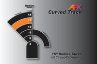 AFX Racing - Track, Curve 15"x1/8 (2pcs) - Hobby Recreation Products