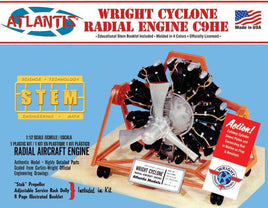 Atlantis Models - 1/12 Wright Cyclone 9 Radial Engine STEM Plastic Model Kit - Hobby Recreation Products