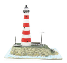 Atlantis Models - 1/160 Scale Lightouse with Light and Diorama Base - Hobby Recreation Products