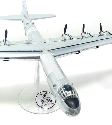 Atlantis Models - 1/184 B-36 Peacemaker Plastic Model Airplane Kit with Swivel Stand - Hobby Recreation Products
