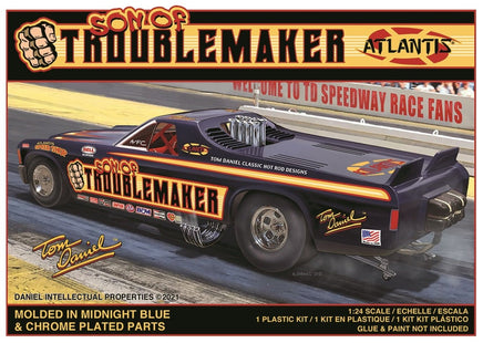 Atlantis Models - 1/24 Son of Troublemaker Chevy El Camino Funny Car Plastic Model Kit - Hobby Recreation Products