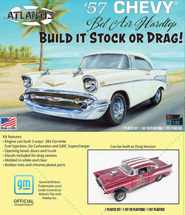 Atlantis Models - 1/25 1957 Chevy Bel Air Stock / Drag Plastic Model Kit - Hobby Recreation Products