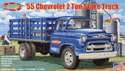 Atlantis Models - 1/48 1955 Chevy Stake Truck Plastic Model Kit, Skill Level 2 - Hobby Recreation Products