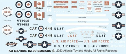 Atlantis Models - 1/56 Scale Boeing Bomarc Missile - Hobby Recreation Products