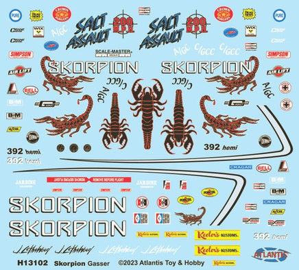 Atlantis Models - Keelers Kustom's Skorpion Gasser 1/25 Plastic Model Kit - Hobby Recreation Products