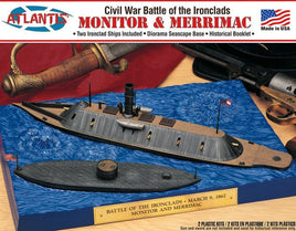 Atlantis Models - Monitor and Merrimack Civil War Set Plastic Model Kit - Hobby Recreation Products