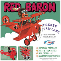 Atlantis Models - Red Baron Fokker Tri Plane Snap Plastic Model Kit, Skill Level 1 - Hobby Recreation Products