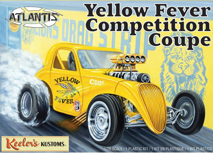 Atlantis Models - Yellow Fever Competition Coupe Fiat, Keelers Kustoms 1/25 Plastic Model Kit - Hobby Recreation Products