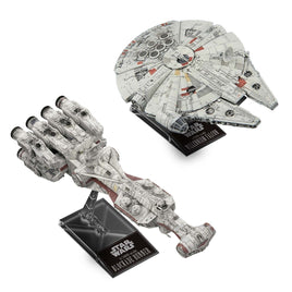 BANDAI - 1/1000 Blockade Runner & 1/350 Millennium Falcon "Star Wars", - Hobby Recreation Products
