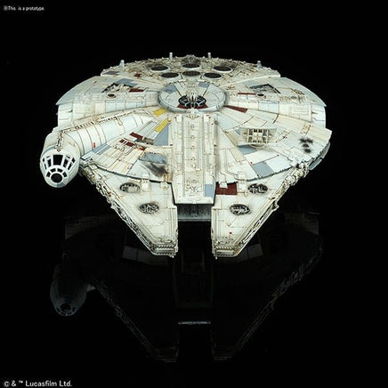 BANDAI - Millennium Falcon 1/144 Plastic Model Kit, from Star Wars Character Line - Hobby Recreation Products