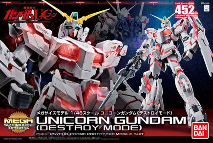 Bandai - RX-0 Unicorn Gundam (Destroy Mode) Mega Size 1/48 Model Kit, from "Gundam UC" - Hobby Recreation Products