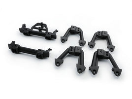 Carisma - Front/Rear Bumper Mounts and Shock Hoops Mounts: SCA-1E - Hobby Recreation Products