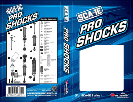 Carisma - SCA-1E Pro Aluminum Oil Shocks, Unassembled (4pcs) - Hobby Recreation Products