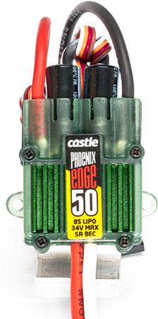 Castle Creations - Phoenix Edge 50 Amp ESC, 8S/ 33.6v, w/ 5 Amp BEC - Hobby Recreation Products