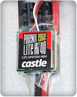 Castle Creations - Phoenix Edge Lite High Voltage 40 Amp ESC, 12S/50.4v, w/ No BEC - Hobby Recreation Products