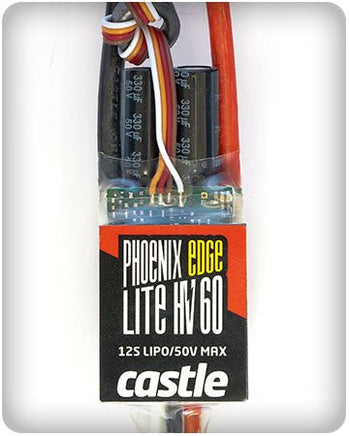 Castle Creations - Phoenix Edge Lite High Voltage 60 Amp ESC, 12S/50.4v, w/ No BEC - Hobby Recreation Products