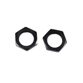 CEN Racing - 23mm Wheel Hex Nuts (2pcs) Ribbed, Matte Black - Hobby Recreation Products
