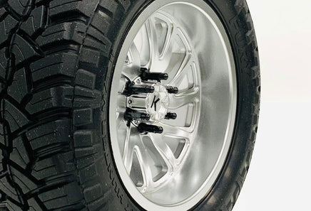 CEN Racing - Bullet Wheel Lugs, Black Chrome, M2 studs, with Tool, 24pcs - Hobby Recreation Products