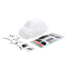 CEN Racing - Fiat Abath 595 White Painted Body Set w/ Decal (175mm Wheelbase), for Q & MT Series - Hobby Recreation Products
