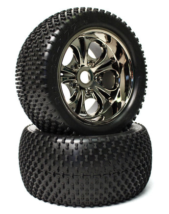 CEN Racing - "Sniper" Pre-Glued Wheels & Tires (1 pr), for Colossus XT - Hobby Recreation Products