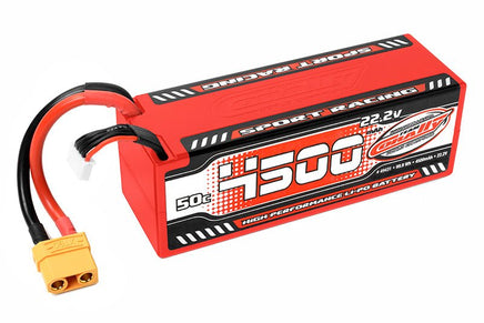 Corally - 4500mAh 22.2v 6S 50C Hardcase Sport Racing LiPo Battery with Hardwired XT90 Connector - Hobby Recreation Products