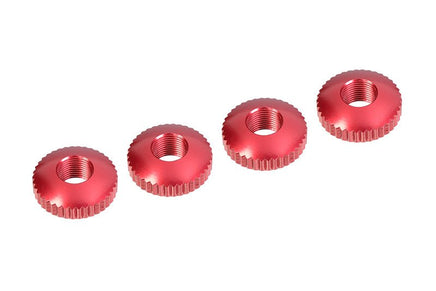 Corally - Aluminum Body Mount Cambered Nuts - 4 pcs - Hobby Recreation Products