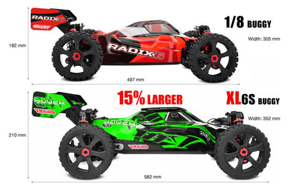 Corally - Asuga XLR 6S RTR Racing Buggy- Green, Large Scale - Hobby Recreation Products
