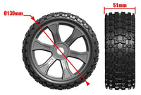 Corally - Asuga XLR Off-Road Low Profile Tires Glued on Black 1 pair - Hobby Recreation Products