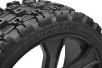 Corally - Asuga XLR Off-Road Low Profile Tires Glued on Black 1 pair - Hobby Recreation Products