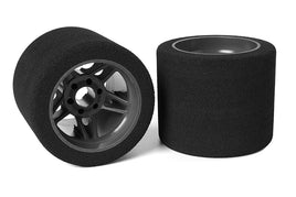 Corally - Attack Foam Tires, for 1/8 SSX-8, 32 Shore, Rear, 72mm, Carbon Flex Rims - Hobby Recreation Products