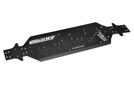 Corally - Chassis, Asuga XLR, Swiss Made 7075 T6, 3mm, Hard Anodized, Black, Made In Italy - Hobby Recreation Products