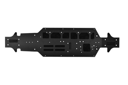 Corally - Chassis LWB - Swiss Made 7075 T6 - 3mm - Hard Anodized - Black - Made In Italy - Hobby Recreation Products