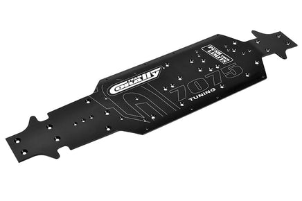 Corally - Chassis LWB - Swiss Made 7075 T6 - 3mm - Hard Anodized - Black - Made In Italy - Hobby Recreation Products