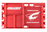Corally - CNC Aluminum Multi-Purpose Ultra Parts Tray; Red - Hobby Recreation Products