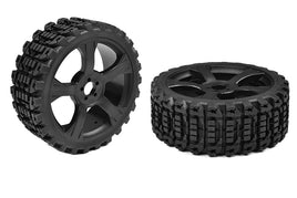 Corally - Off-Road 1/8 Buggy Tires - Xprit - Glued on Black Rims - 1 pair - Hobby Recreation Products